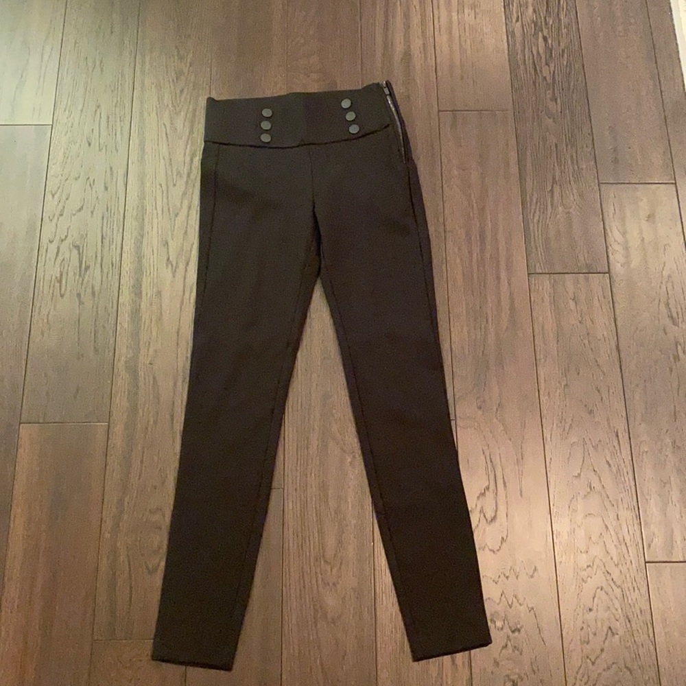 Zara black mid rise pants